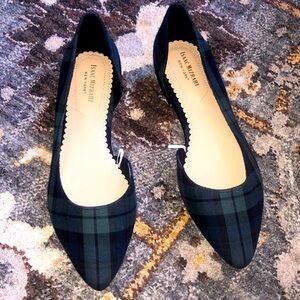 ISAAC MIZRAHI AMAYA PLAID Size 7.5 NWT slip on pointed toe pump flat dress work